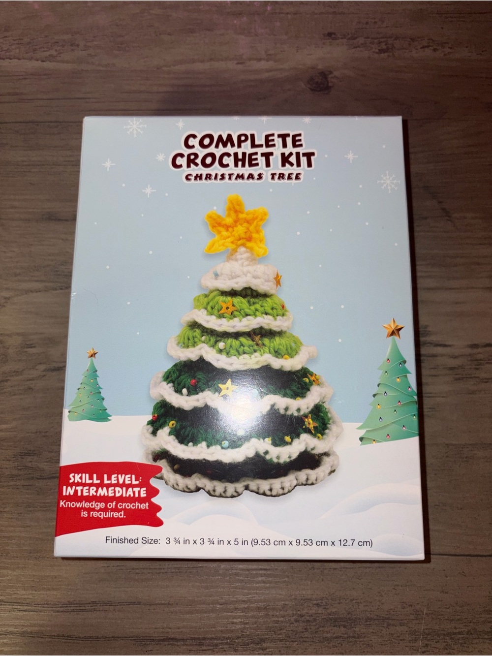 🆕💜 Needle Creations Christmas Tree Crochet Kit Complete DIY Holiday Craft NEW